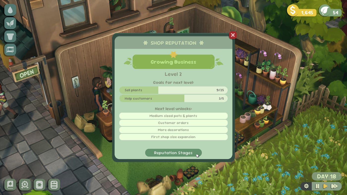 Leafy Corner plant shop scene